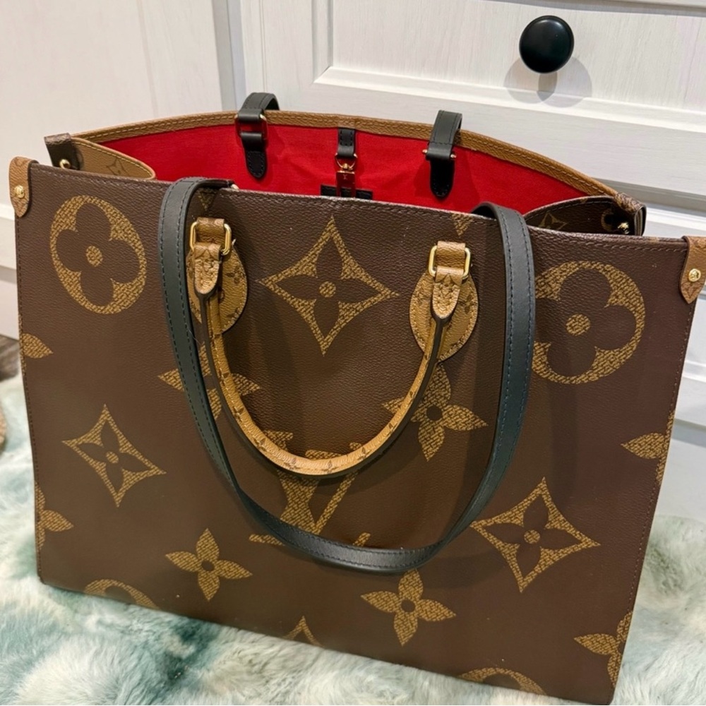 Brown Monogram Tote Bag